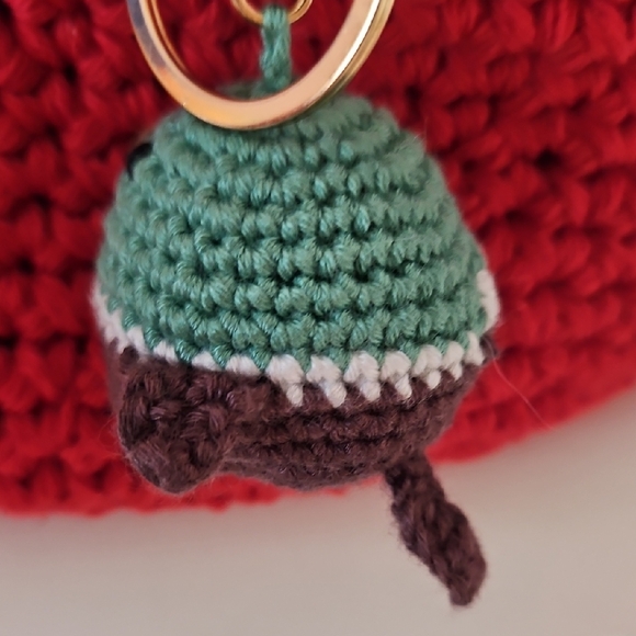 Tiny Crochet Duck Keychain - Picture 3 of 6